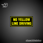 No Yellow Line Driving Sticker No Yellow Line Driving Sticker
